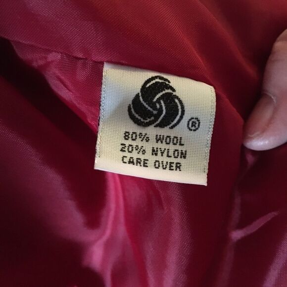 MDP Mario De Pinto Red Wool Zip Jacket Womens Made USA Tailored Coat Minimalist - Picture 10 of 12